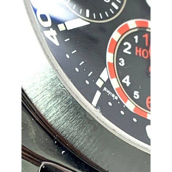 Jean Richard Men's Watch Sebring 25030 Swiss Automatic Black Dial Leather Band - Picture 8 of 13